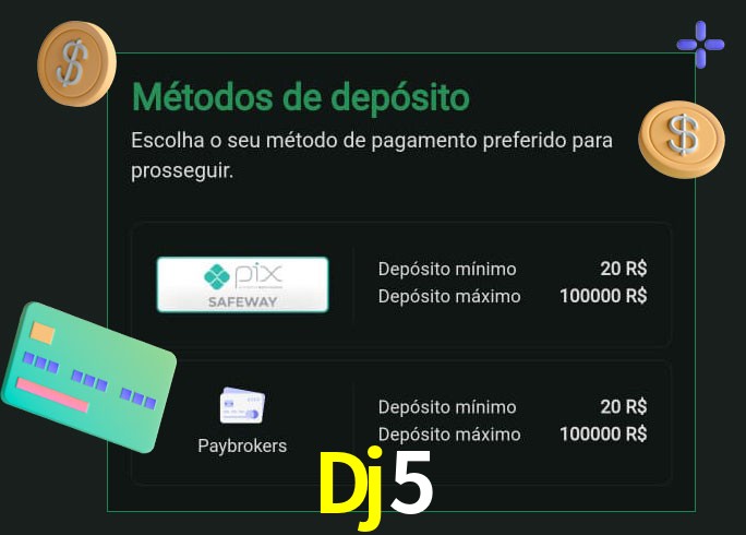 O cassino Dj5 oferece uma grande variedade de métodos de pagamento